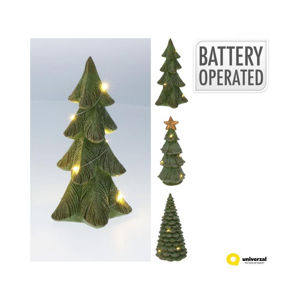 ALBERO VERDE 21CM LED 3ASS
